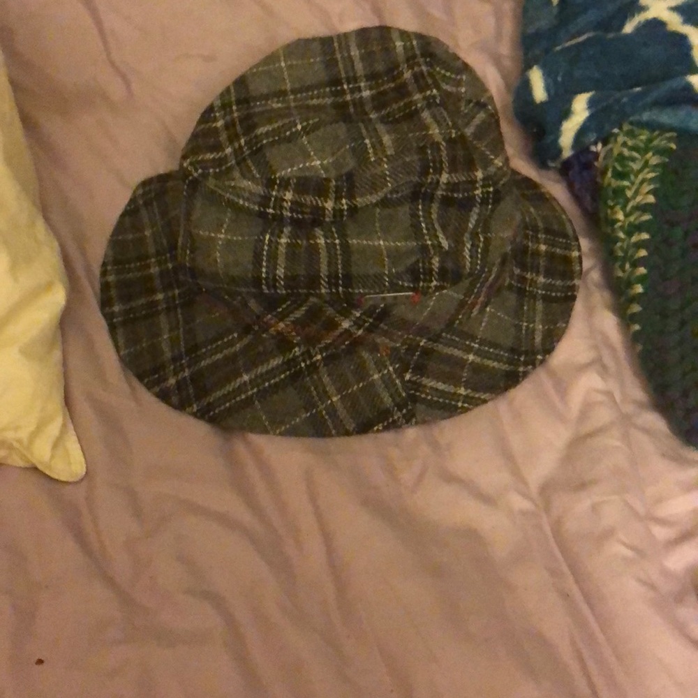 A plaid hat